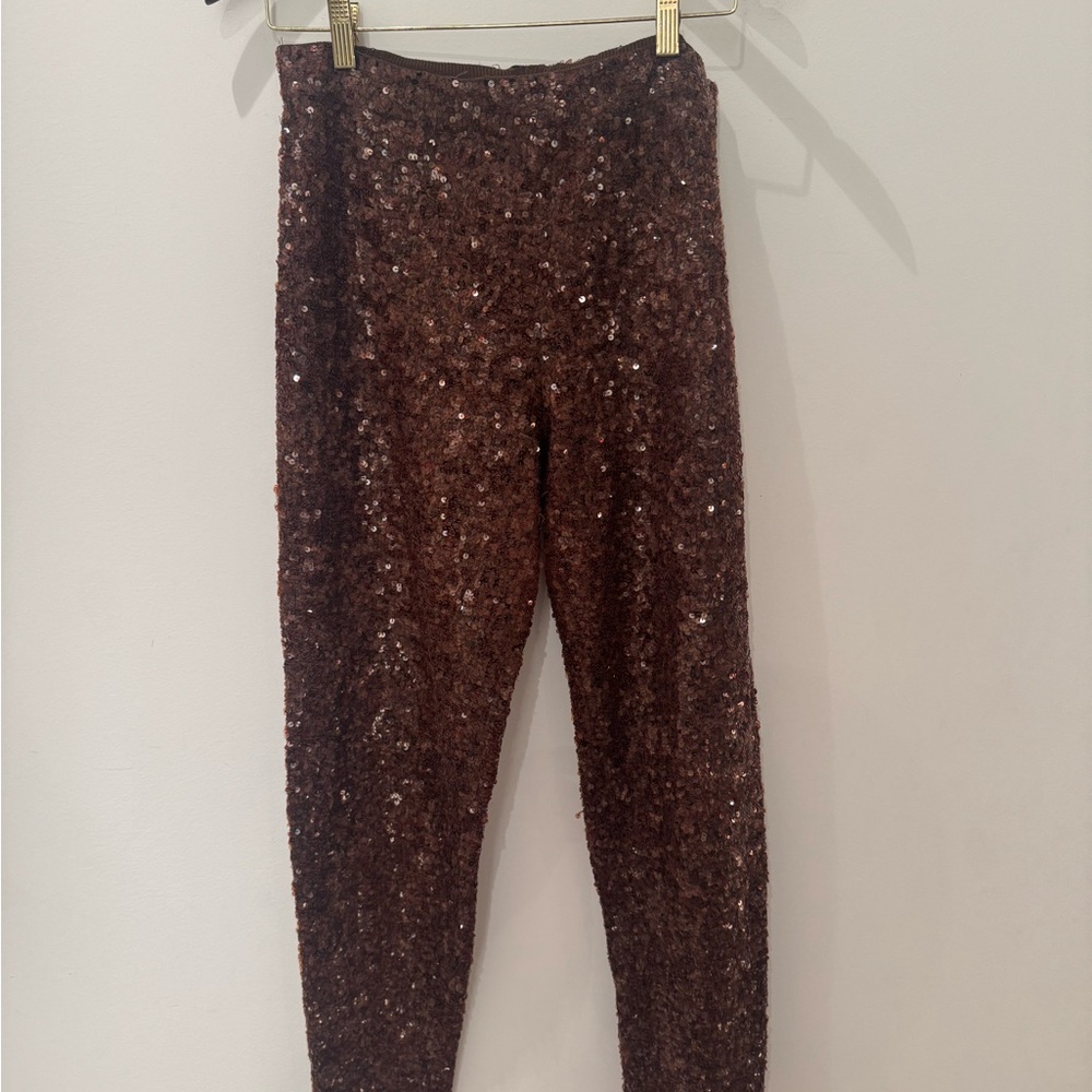 Donna Karan VINTAGE 1990s bronze sequin pants. Size M (8-10 today) gorgeous!